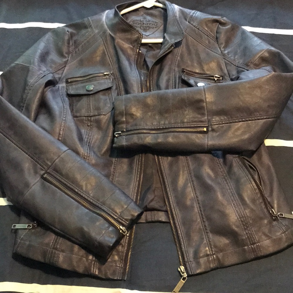 Blue Leathet Jacket!!